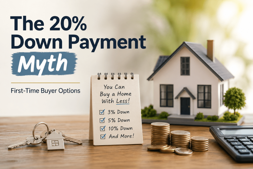 The 20% Down Payment Myth: Low Down Payment Options for First-Time Buyers exploring affordable mortgage solutions